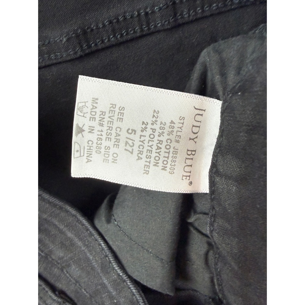 Judy Blue Womens Black Leopard Print Skinny Fit Jeans High Rise Stretch 5/27 - Picture 5 of 11